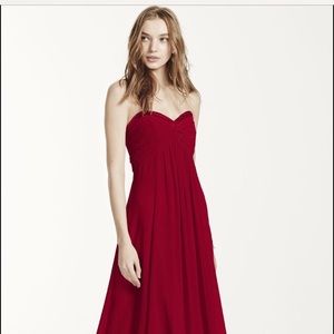 David’s bridal size 2 Apple red bridesmaid dress.